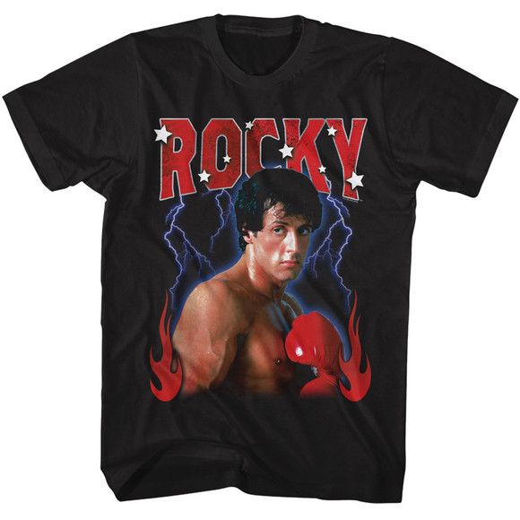 Rocky Lightning Flames T-Shirt - Picture 1 of 4